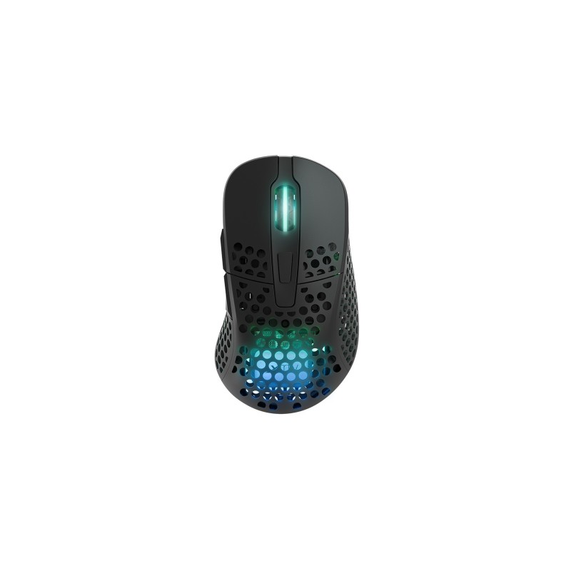 Cherry Xtrfy M4 RGB - Maus - ergonomisch - optisch - kabellos - 2.4 GHz - kabelloser Empfanger (USB)